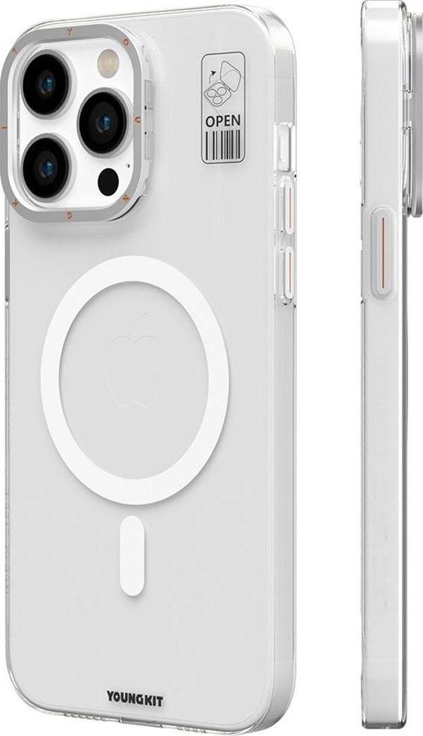 YoungKit iPhone 14 Pro Uyumlu Kılıf Magsafe Şarj Özellikli Standlı Hermit Bracket Serisi Kapak - Image 1