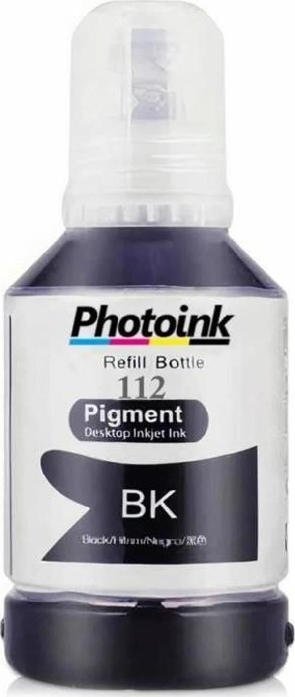 TKPrint Epson Photoİnk 112 L15180 L6580 M15180 Siyah Muadil Mürekkep 7500 Sayfa - Image 1