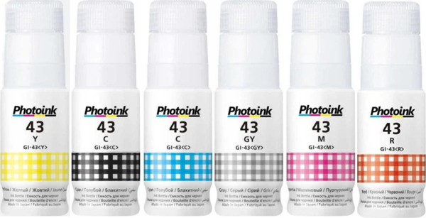 Photoink Canon G640 6 Renk Mürekkep 70 ML GI-43 - Image 1