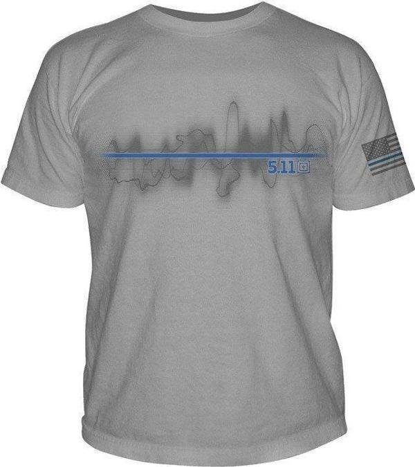 5.11 Logo T The Thin Blue Line Erkek T-Shirt - Image 1