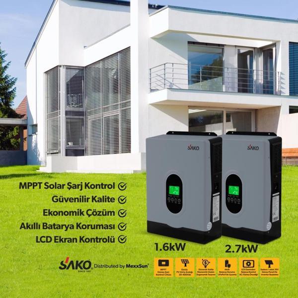 Sako E-sun 1.6 kW 12 V Mppt Tam Sinüs Akıllı İnverter - Image 1