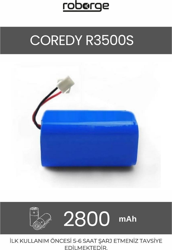 Coredy R3500S Robot Süpürge Uyumlu Batarya 2800 mAh - Muadil Ürün - Image 1