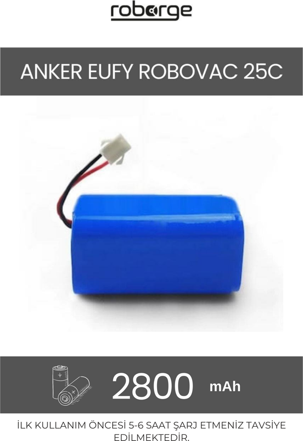 Anker Eufy Robovac 25C Robot Süpürge Uyumlu Batarya 2800 mAh - Muadil Ürün - Image 1