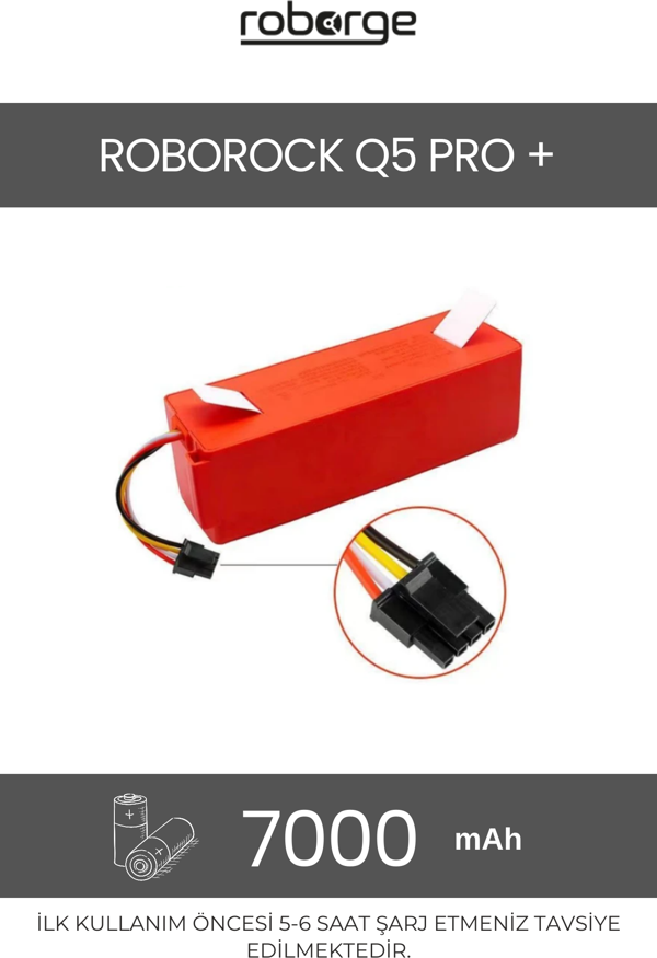 Roborock Q5 Pro + Robot Süpürge Uyumlu Batarya 7000 mAh - Muadil Ürün - Image 1