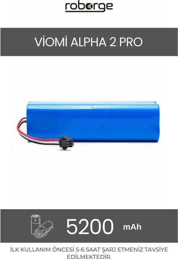 Viomi Alpha 2 Pro Robot Süpürge Uyumlu Batarya 5200 mAh - Muadil Ürün - Image 1