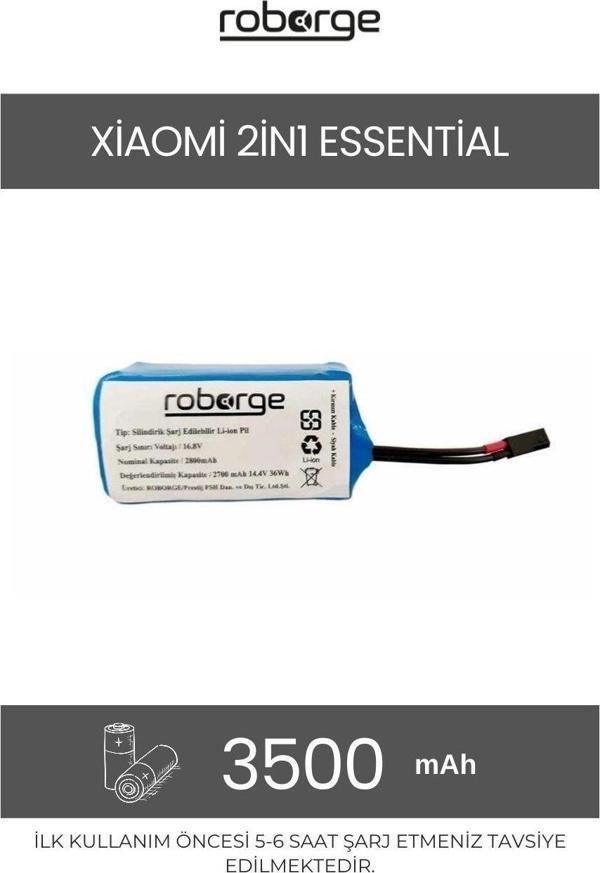 Xiaomi Vacuum Mop 2in1 Essential (MJSTG1) Robot Süpürge Uyumlu 3500 mAh Batarya - Image 1