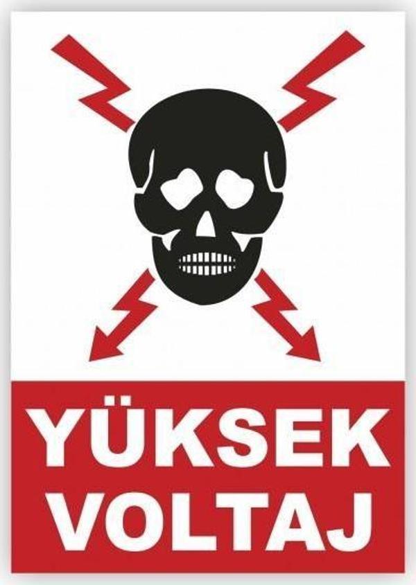 Uyarı Levhası Yüksek Voltaj "1100" - Image 1