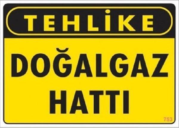 Uyarı Levhası Doğalgaz Hattı "753" - Image 1