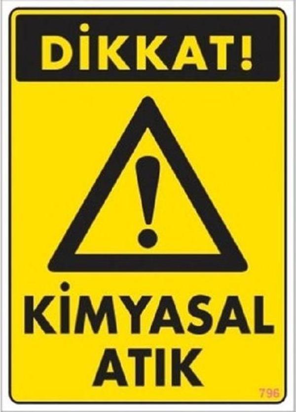 Uyarı Levhası Kimyasal Atık "796" - Image 1