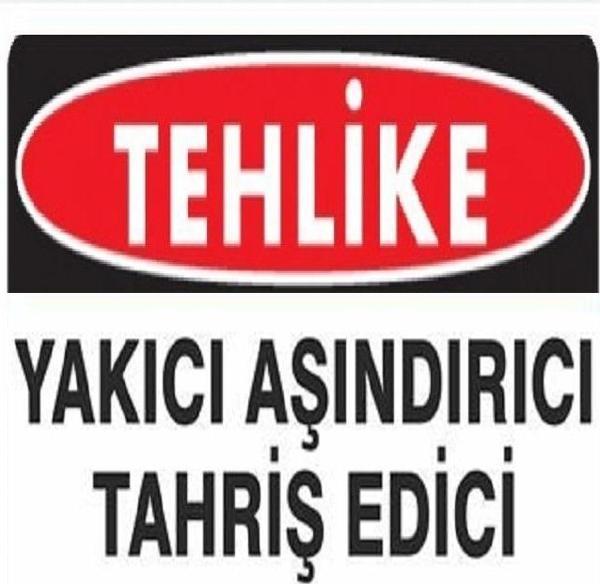 Uyarı Levhası Yakıcı Aşındırcı Tahriş Edici "773" - Image 1