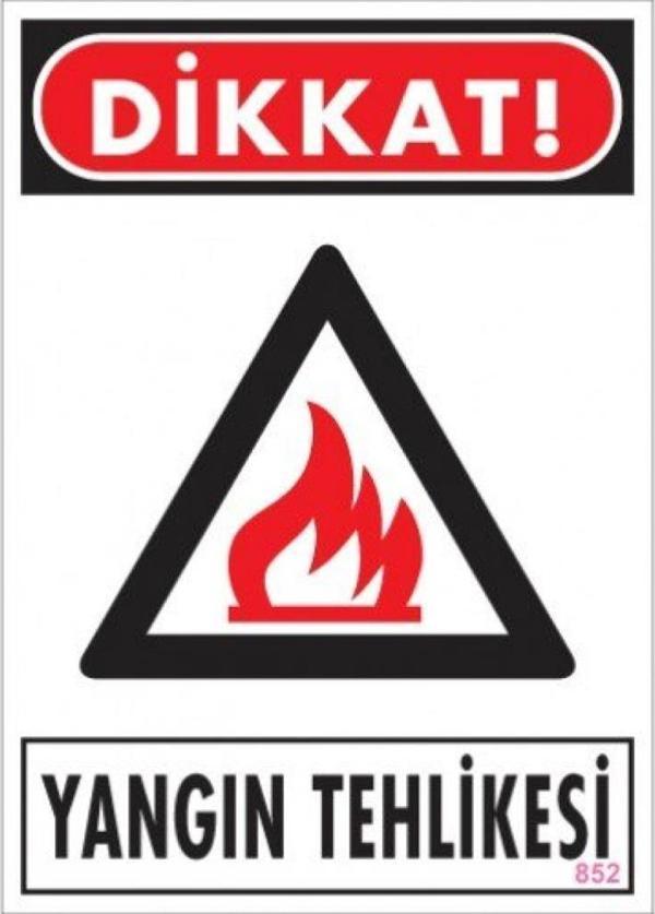 Uyarı Levhası Yangın Tehlikesi "852" - Image 1