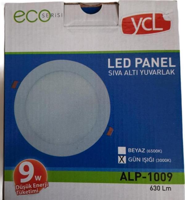 Yücel 9W Led Panel Eko Yuvarlak Günışığı 3000k - Image 1