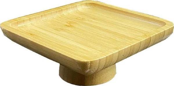 Bambu Ayaklı Servis Tabağı 17 CM Mini İkramlık Sunumluk - Image 1