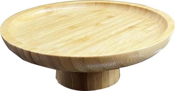 Bambu Ayaklı Servis Tabağı 17 CM Mini İkramlık Sunumluk - Image 1