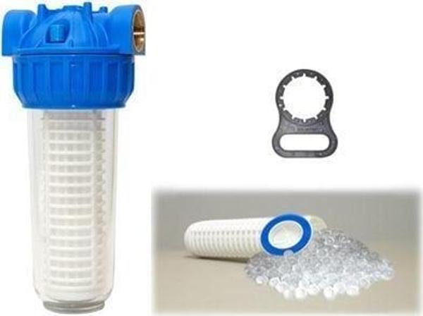 Aquafer 10 inç Siliphos Kireç Önleyici Su Filtresi 1 inc 50 Micron Yıkanabilir - Image 1