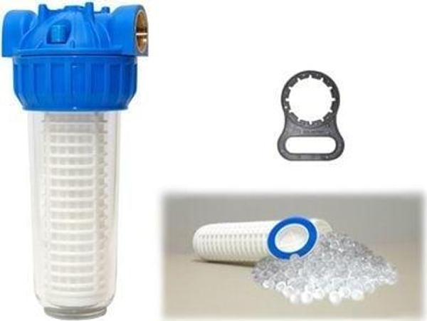 Aquafer 10 inç Siliphos Kireç Önleyici Yıkanabilir Su Filtresi 2 inc 100 Micron - Image 1