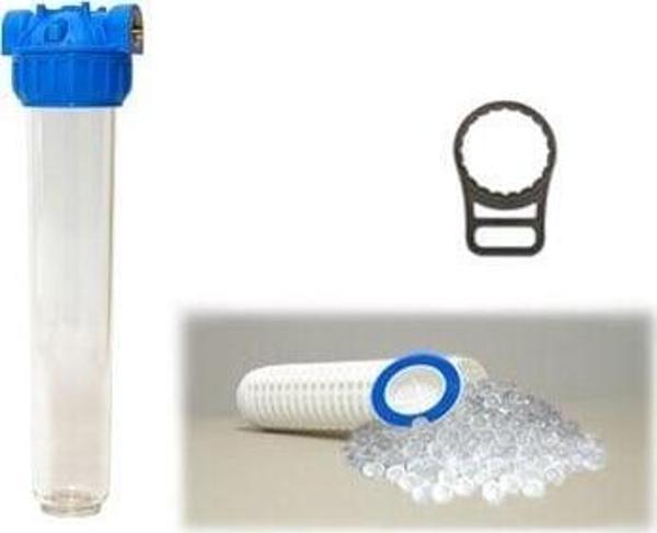 Aquafer 20 inç Silifoz Kireç Önleyici Yıkanabilir Su Filtresi 1.1/2 inc 50 Mikron - Image 1