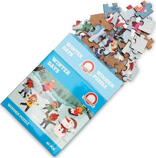 Hopiers Kidsmarvels Kış Günleri Puzzle 40 Parça Ahşap - Image 1