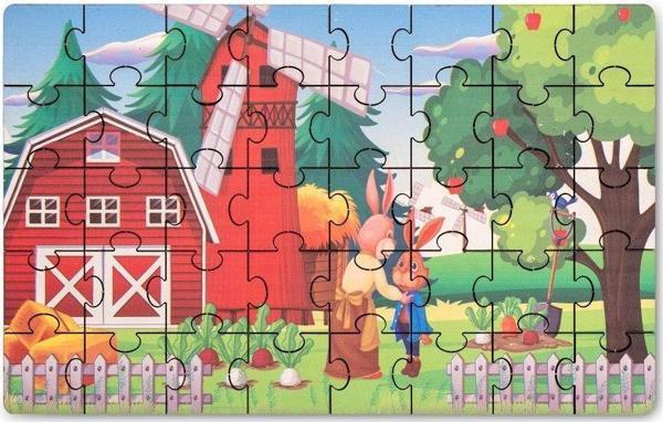 Hopiers Kidsmarvels Çiftlik Evi Puzzle 40 Parça Ahşap - Image 1