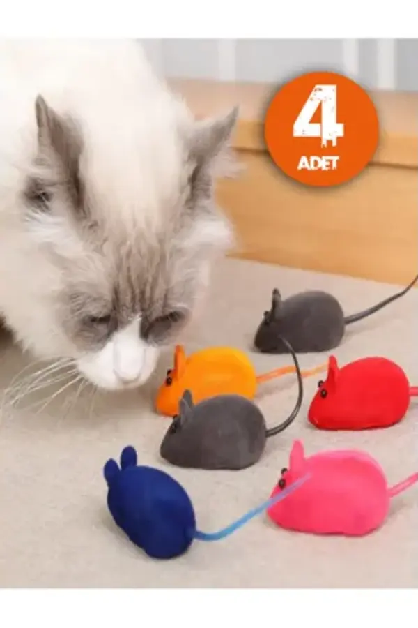 Kedi Eğitim Oyun Faresi 4 Adet - Image 1