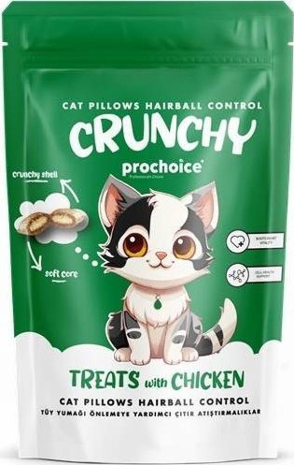 Prochoice Crunchy Hairball Control, Kediler için Tüy Yumağı Önlemeye Yardımcı Tavuklu Çıtır Atıştırmalık 60gr - Image 1