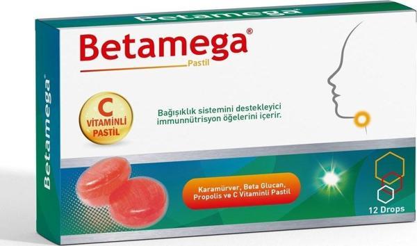 Betamega Pastil 12 Adet - Kara Mürver, Beta glukan, Propolis ve C Vitaminli  - Image 1