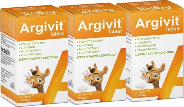 Argivit Classic Tablet 30 Tablet 3'lü Paket - Image 1