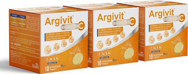 Argivit Efervesan C Tablet 10 Tablet 3'lü Paket - Image 1