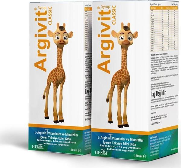 Argivit Classic Şurup 150 ml 2'li Paket - Portakal ve Vanilya Aromalı - Image 1