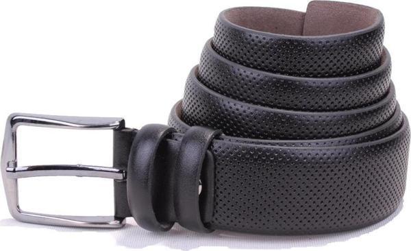 Dagoster DMK26-303 Siyah 3,5 cm Suni Deri Erkek Kemer - Image 1