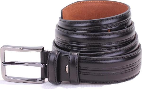 Dagoster DMK26-305DG Siyah 3,5 cm Hakiki Deri Erkek Kemer - Image 1