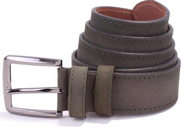 Dagoster DMK26-464DG Haki 4 cm Hakiki Deri Erkek Kemer - Image 1