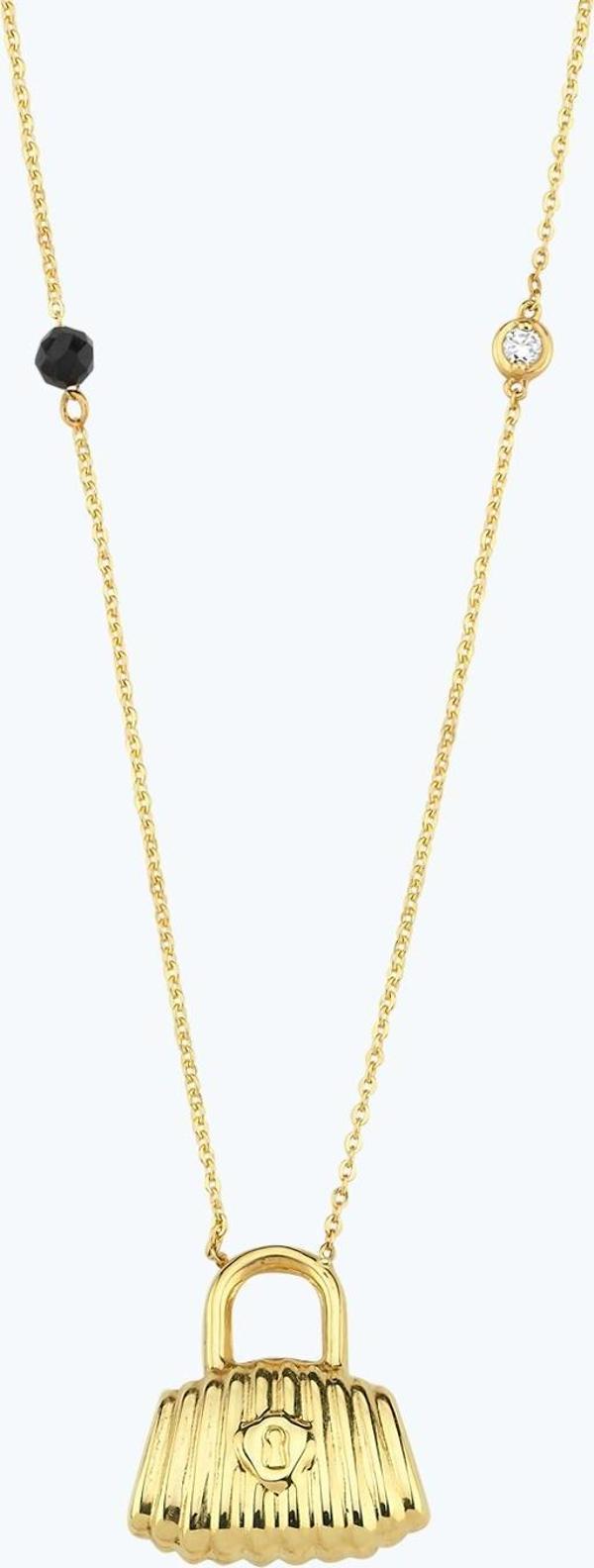 Pırlanta Spinel Taşlı Çanta Kolye - Image 1