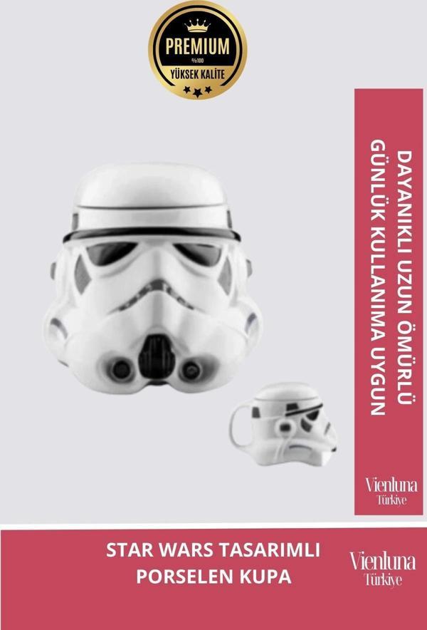 Deluxe Tasarım Dekoratif Estetik Armağan Sevgili Arkadaş Porselen Star Wars Mandalorian Kupa Bardak - Image 1