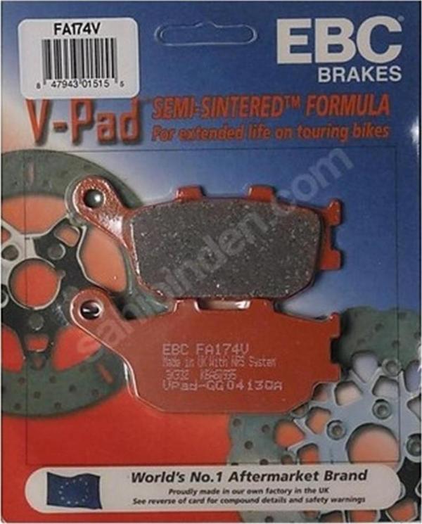 Ebc Fren Balatası Yarı Sinter Fa174v Yamaha Mt-09 Tracer Arka - Image 1