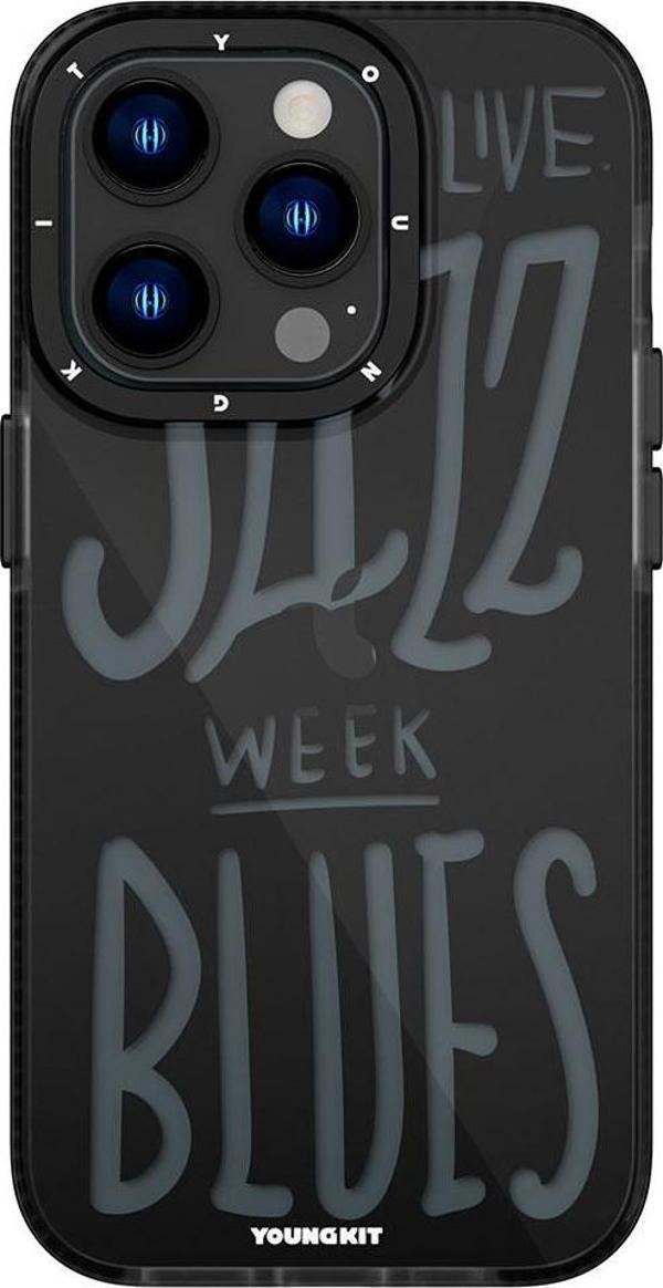 YoungKit iPhone 14 Pro Max Uyumlu Kılıf Şeffaf Renkli Yazı Temalı Tasarım Jazz Serisi Kapak - Image 1