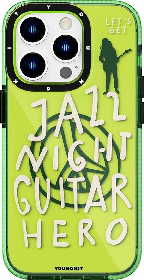 YoungKit iPhone 14 Pro Uyumlu Kılıf Şeffaf Renkli Yazı Temalı Tasarım Jazz Serisi Kapak - Image 1
