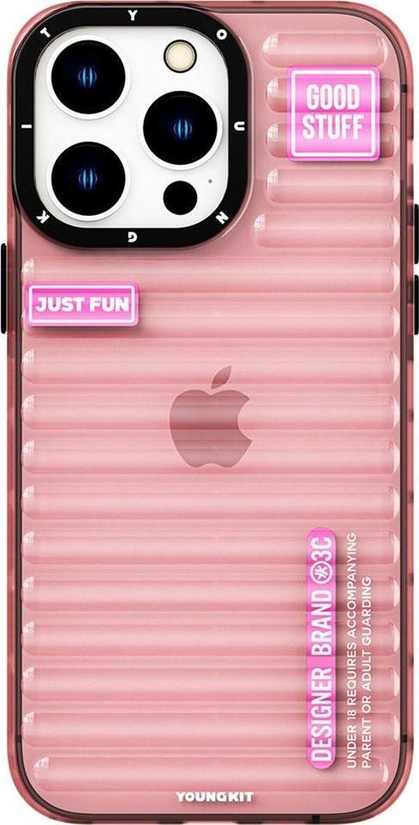 YoungKit iPhone 14 Pro Max Uyumlu Kılıf Şeffaf Renkli Tasarım Fluorite Serisi Kapak - Image 1