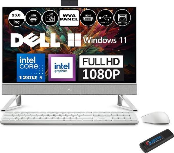 Dell Inspiron 5430 Intel Core 5 120U 64GB 512GB SSD Intel® Graphics Windows 11 Pro 23.8 Inç Fullhd All In One Bilgisayar I5430AIO1025WP09+ Zetta Flash Bellek - Image 1