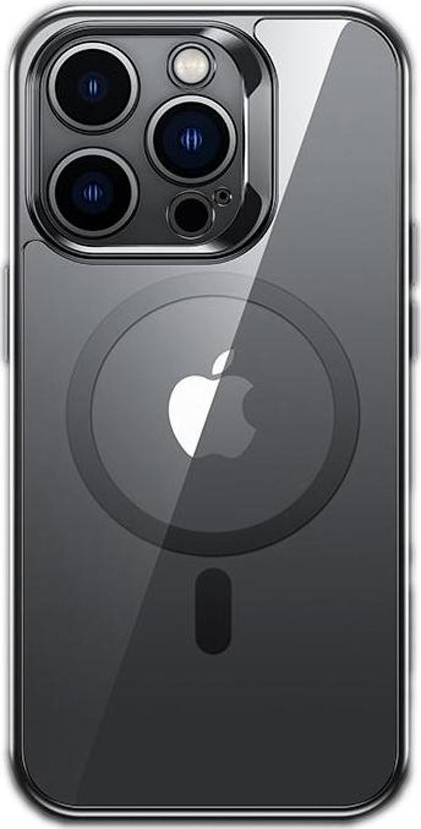 Benks iPhone 14 Pro Max Kılıf Magsafe Şarj Özellikli Premium Cam Arka Yüzey Electroplated Kapak - Image 1