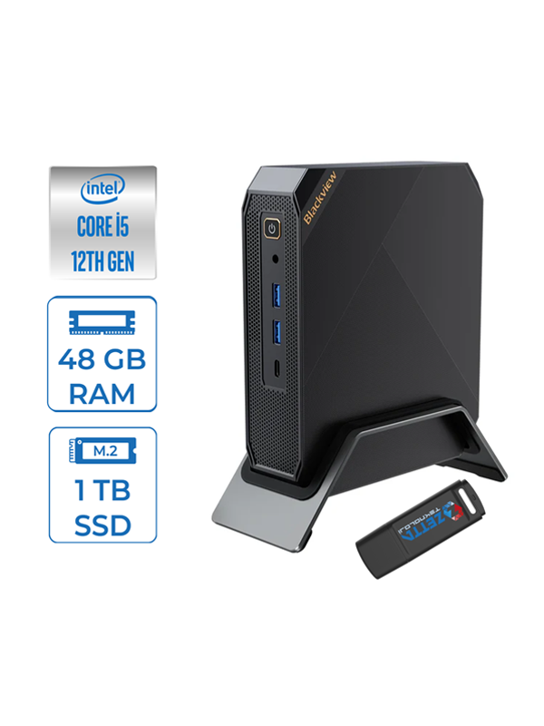 Blackview Intel Core I5 12450H 48GB 1tb SSD Windows 11 Pro Mini Bilgisayar MP200I5P13 - Image 1