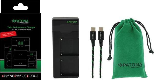 Patona 161951 Premium NP-FM50, NP-F550, NP-F750, NP-F970 Sony İkili USB-C Şarj Cihazı + PD20W Adaptör - Image 1