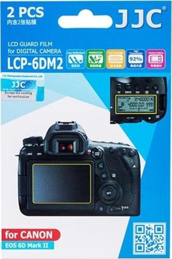 JJC LCP-6DM2 LCD Ekran Koruyucu Film 2'li Paket (Canon 6D II) - Image 1