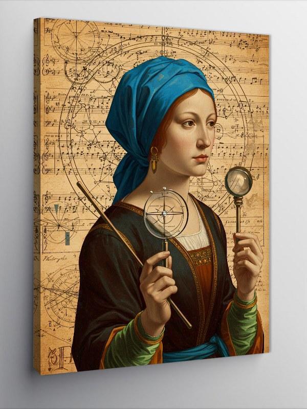 Kanvas Tablo Astronomi ve Bilim Kadını - Image 1