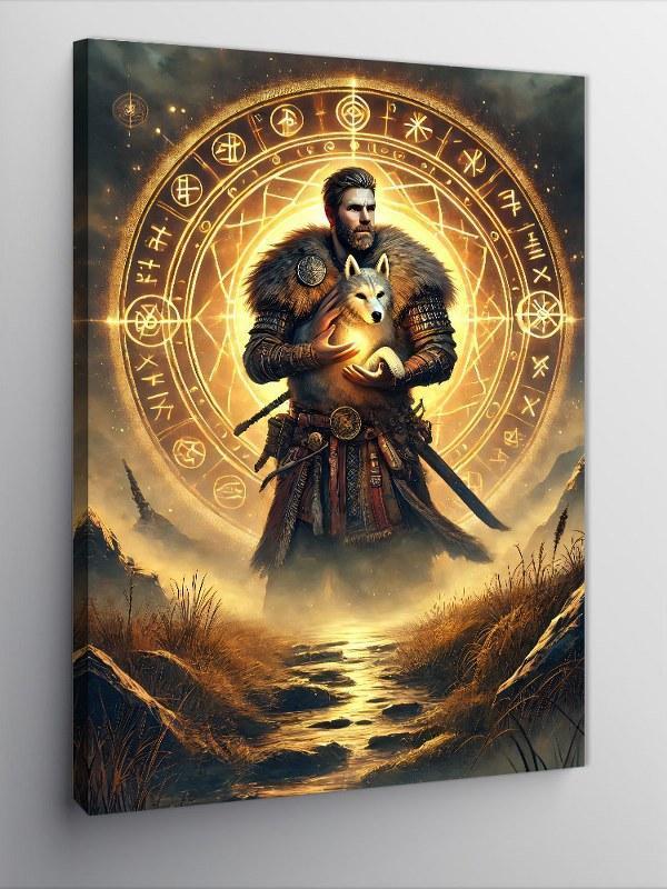 Kanvas Tablo Samuray ve Altın Çember - Image 1