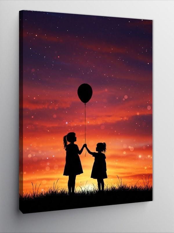 Kanvas Tablo Gün Batımında Balonlar - Image 1