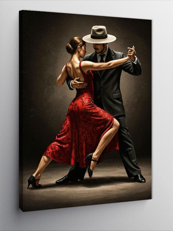 Kanvas Tablo Kırmızı Elbiseli Tango - Image 1