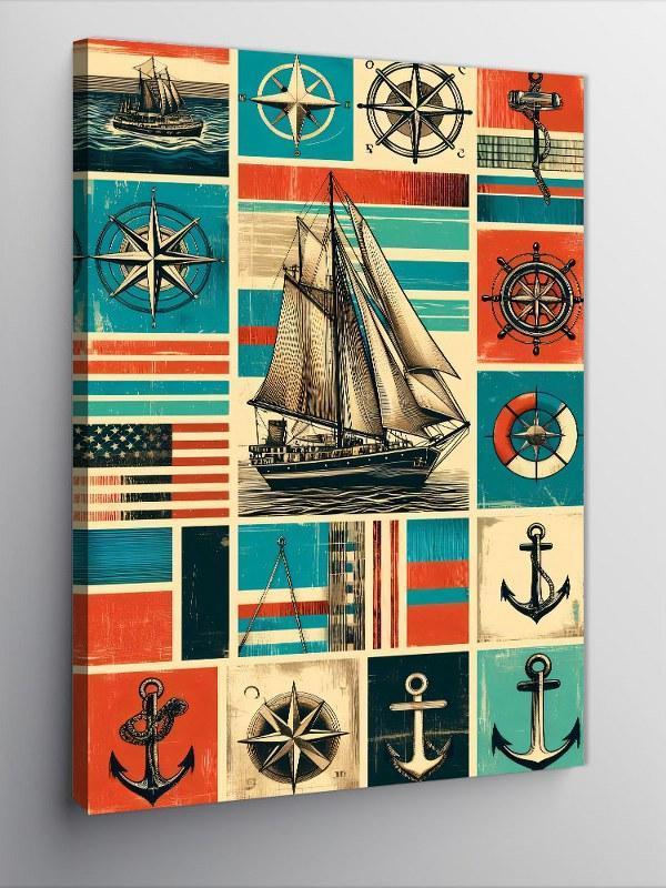 Kanvas Tablo Retro Deniz Teması - Image 1