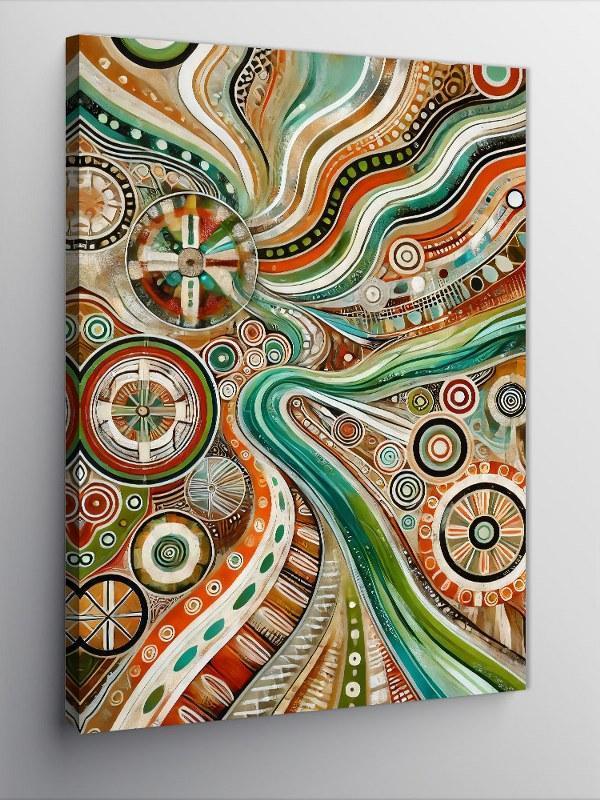 Kanvas Tablo Soyut Spiral Desenler - Image 1