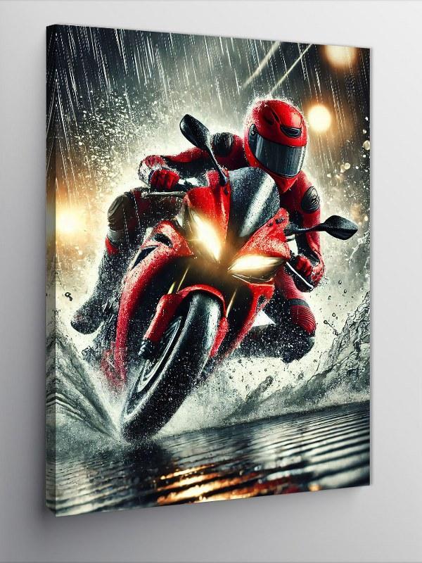 Kanvas Tablo Hızlı Motor Çizimi - Image 1